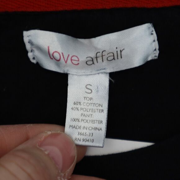 Love Affair Shirt Womens S Black Round Neck Long Sleeve Believe Print Tee - Picture 3 of 16